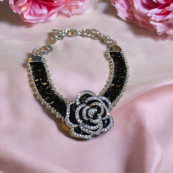 Stunning Crystal Camellia Bracelet - Picture 4 of 5